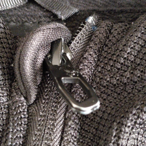 Spyder Medium Quarter Zip Black Grey Pullover Hoodie Sweater - Picture 13 of 17